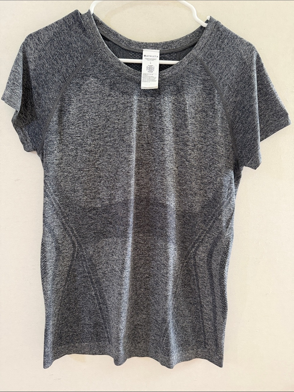 Athleta Charcoal Heather Seamless Short Sleeve Tee